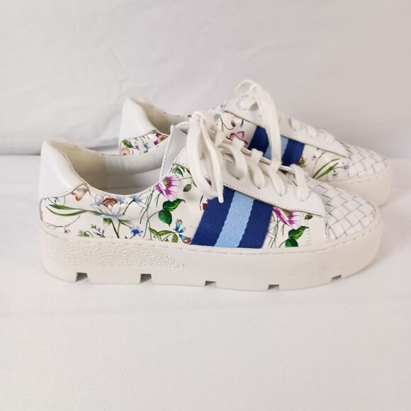 Johnny Was Downtown Fiska Multicolor Leather Sneakers Women 7 Authentic $268 - Picture 11 of 11